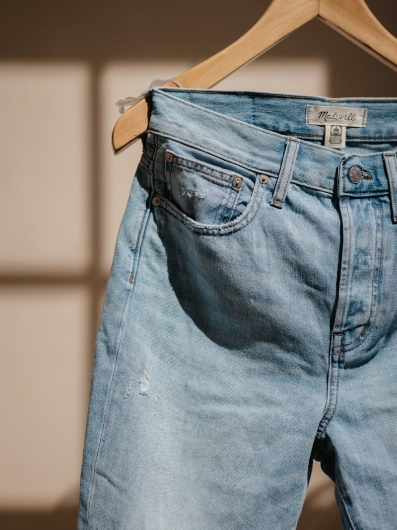 Washed Blue 90s Jean on hanger