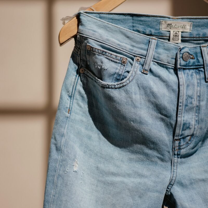 Washed Blue 90s Jean on hanger