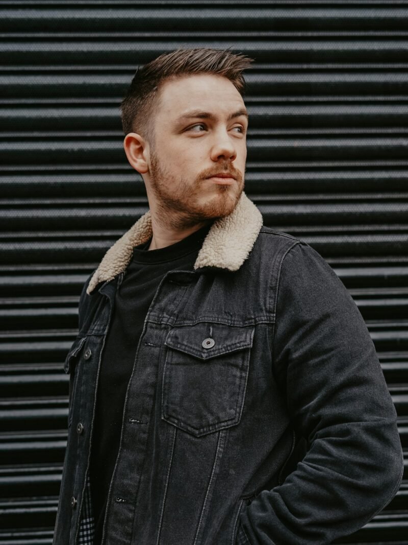 Blackline Trucker Jacket worn on model