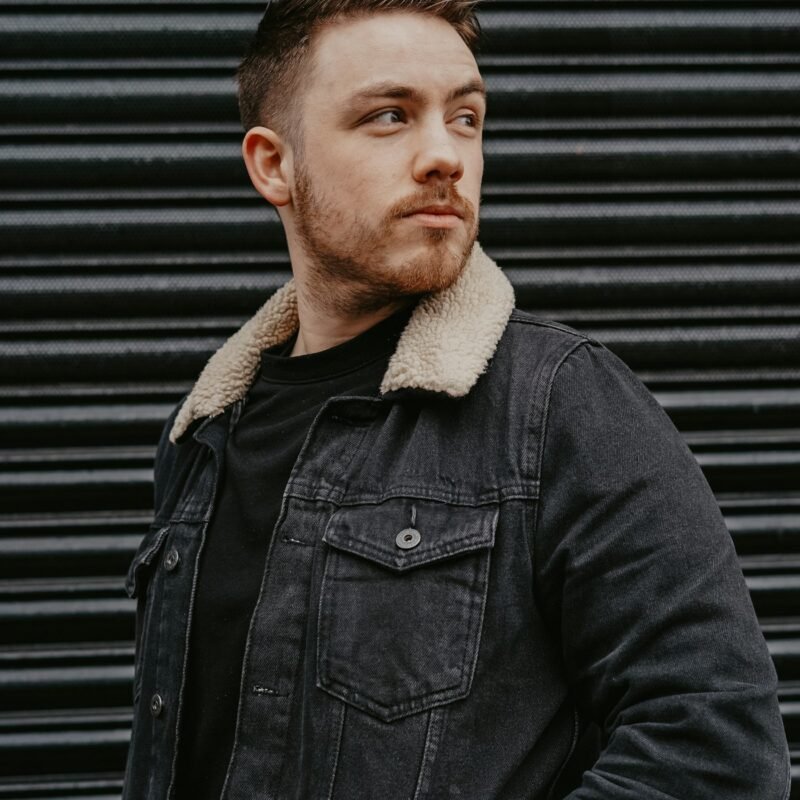 Blackline Trucker Jacket worn on model